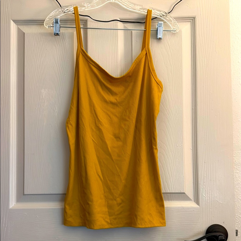 245.  NoBo No Boundaries Mustard Yellow Women's Tank Top Size XL/XG